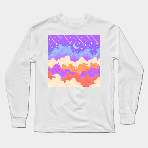 Shooting Stars Long Sleeve T-Shirt by lindepet